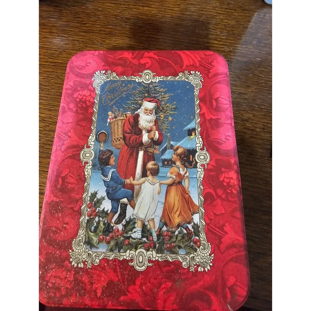 Hallmark‎ Historical Collection Christmas Card Tin Vintage Santa